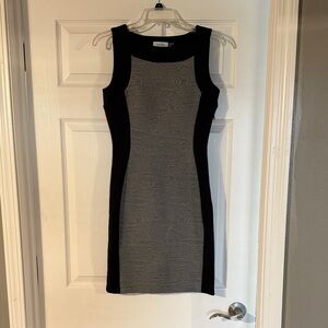 Calvin Klein Black and Gray Mini Dress